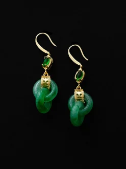 Monarchy Infinity Jade Earrings