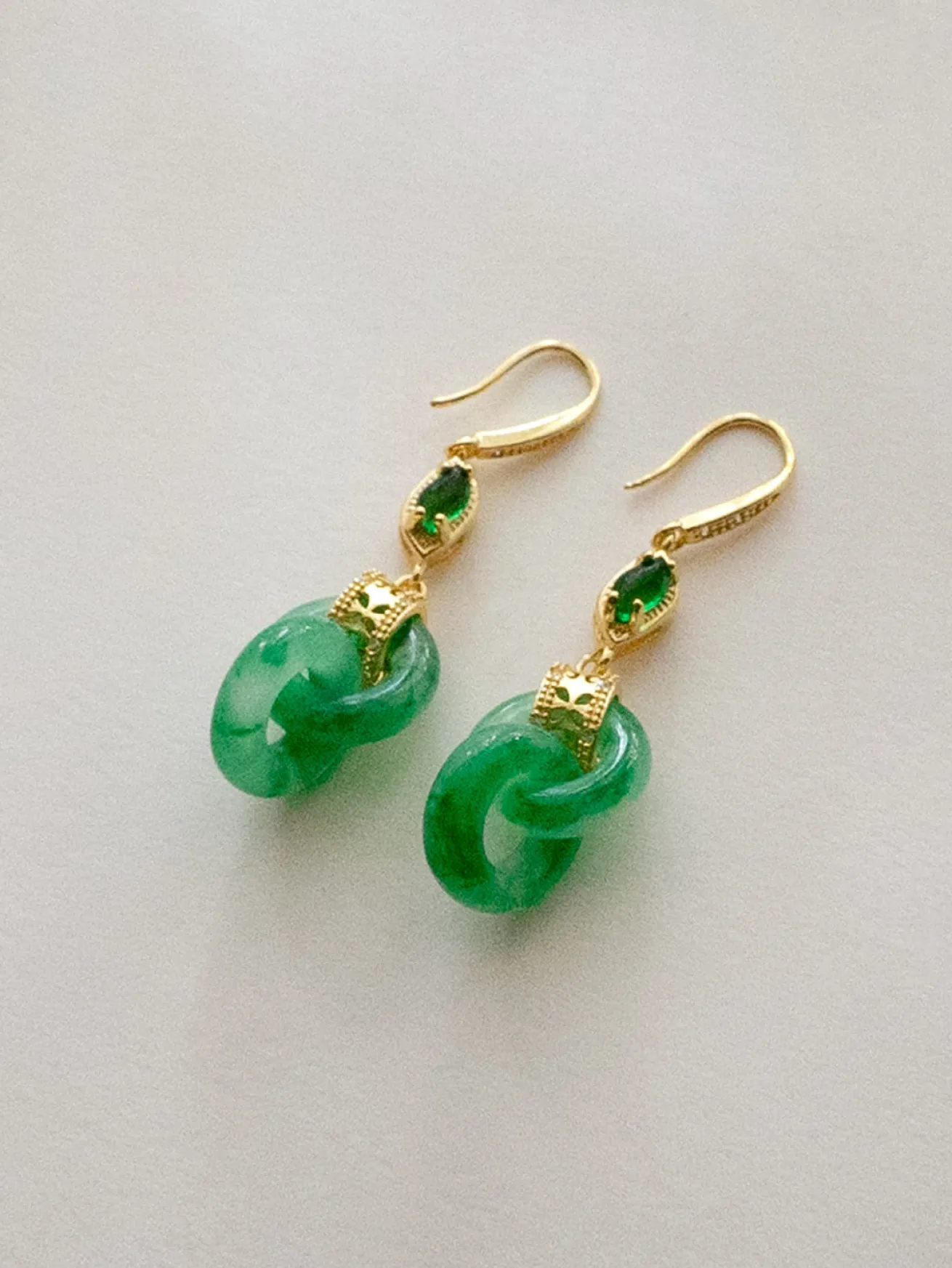 Monarchy Infinity Jade Earrings