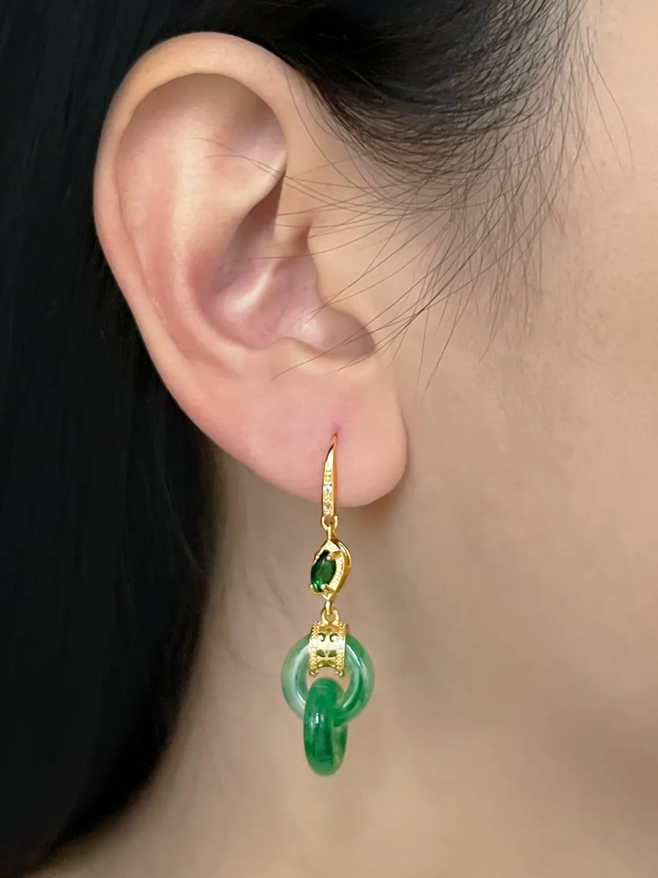 Monarchy Infinity Jade Earrings