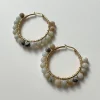 Natural Stone Hoops Maxi - Multi-colour