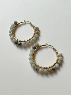 Natural Stone Hoops Maxi - Multi-colour
