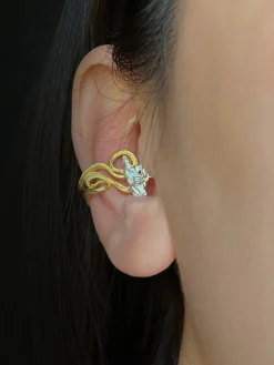 Nirvana Ear Cuff - Silver Buddha