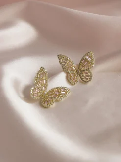 OAHU Butterfly Earrings - Pink *Gold-plated S925 Earposts