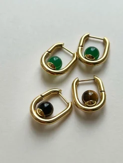 Oval Hoops - Malachite/Green
