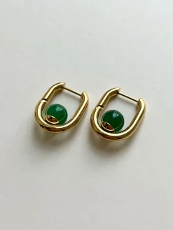 Oval Hoops - Malachite/Green