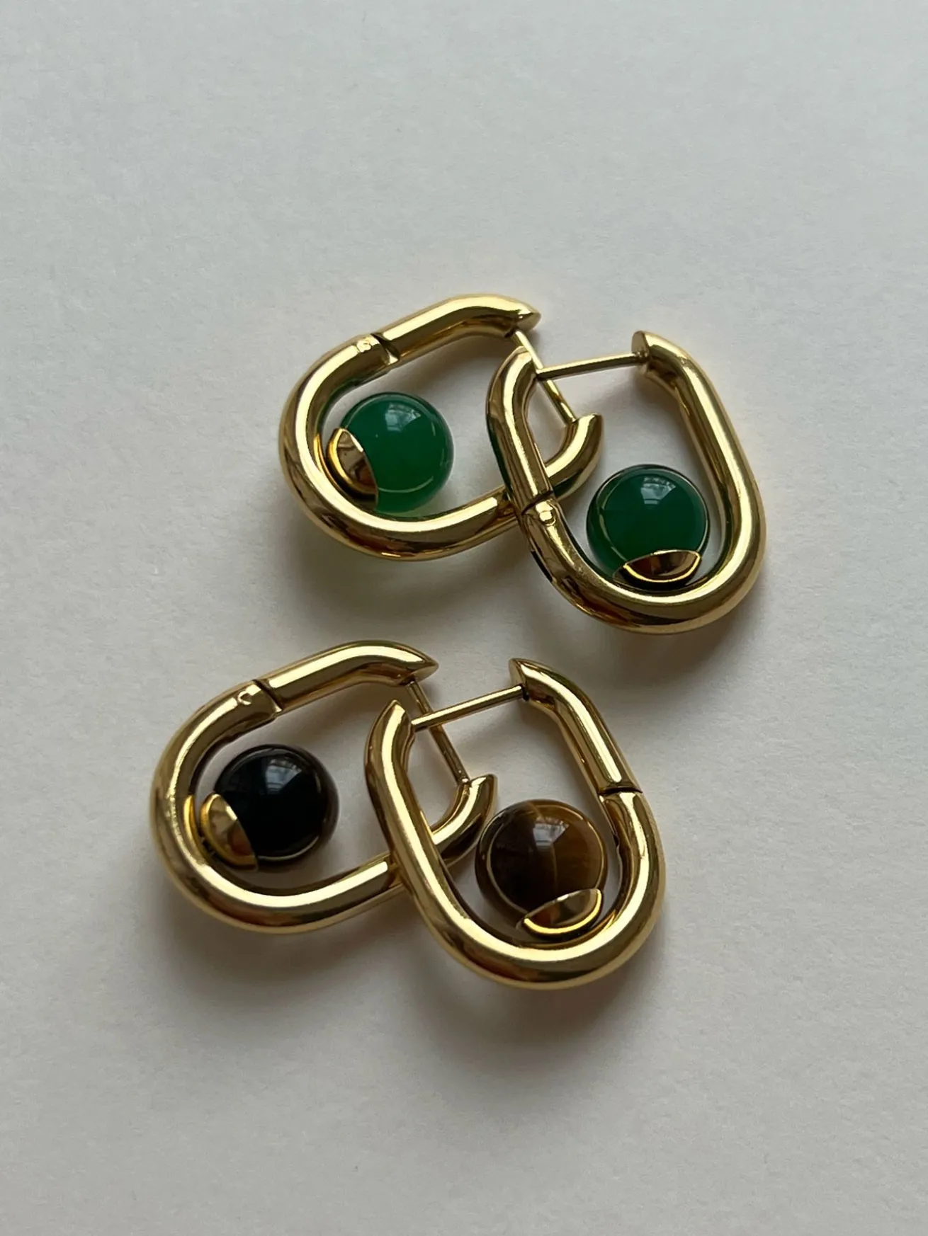 Oval Hoops - Malachite/Green