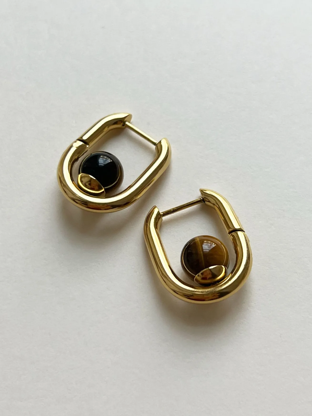 Oval Hoops - Tiger Eye/Brown