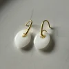 Oval Jade Pendant Earrings