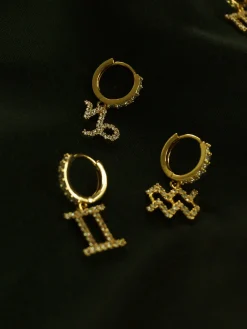Pavé Sparkle Horoscope Huggies *18k Gold-plated