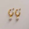Pearl Drop Earrings - Gold