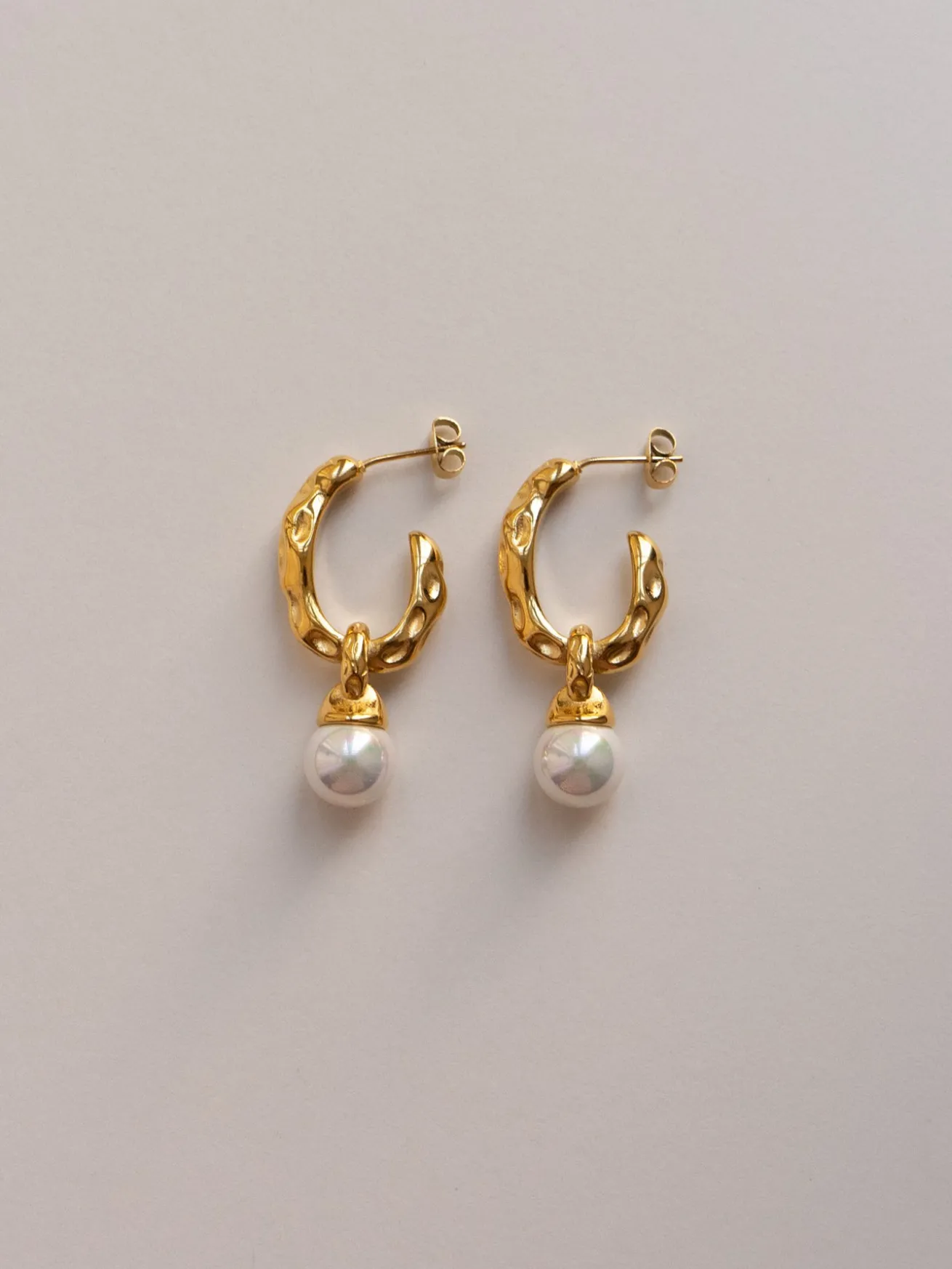 Pearl Drop Earrings - Gold