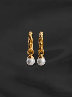 Pearl Drop Earrings - Gold
