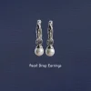 Pearl Drop Earrings - Silver