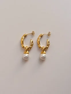 Pearl Drop Earrings - Silver