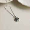 Peony Pendant Necklace - Silver