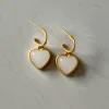 Perfect Heart Jade Hoop Earrings