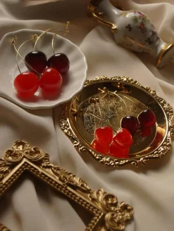 Petit Cher (Cherry) Earrings *Gold-plated stems