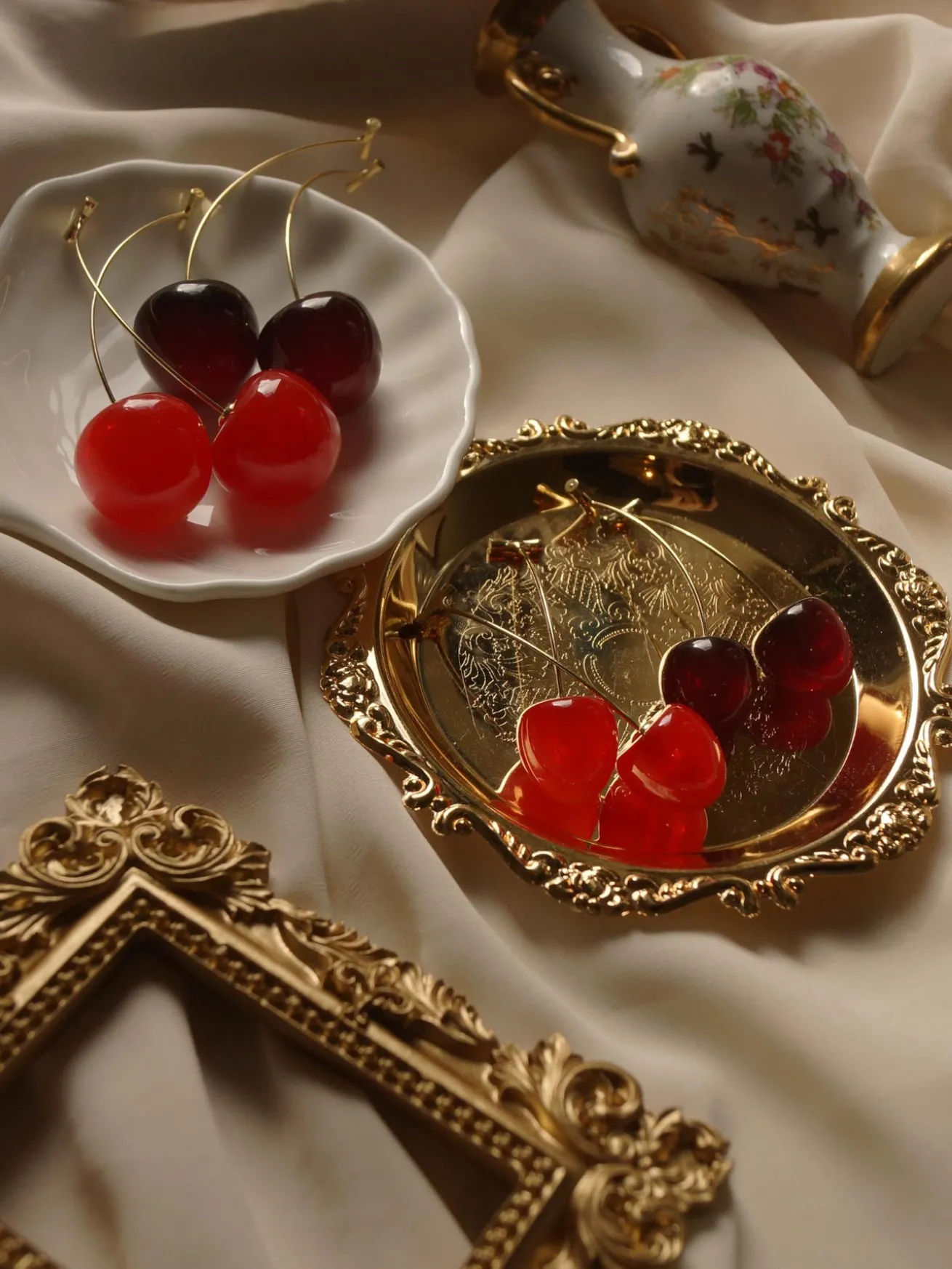 Petit Cher (Cherry) Earrings *Gold-plated stems