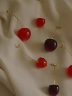 Petit Cher (Cherry) Earrings *Gold-plated stems