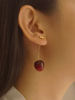 Petit Cherié (Cherry) Earrings *Gold-plated stems