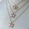 Petite Butterfly Necklace - Lilac