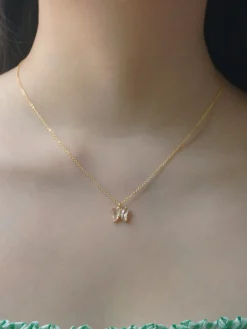 Petite Butterfly Necklace - Clear