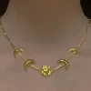 Phases Of The Moon Necklace - Gold