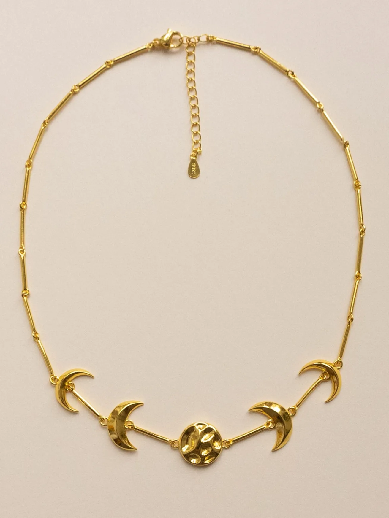 Phases Of The Moon Necklace - Gold