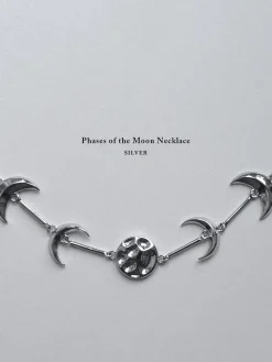 Phases Of The Moon Necklace - Silver