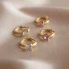 POPPY Huggies - Clear *Gold-plated