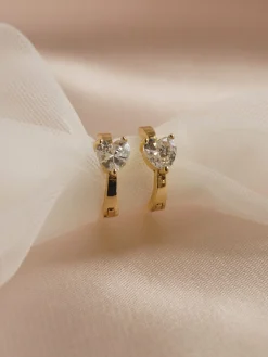 POPPY Huggies - Clear *Gold-plated