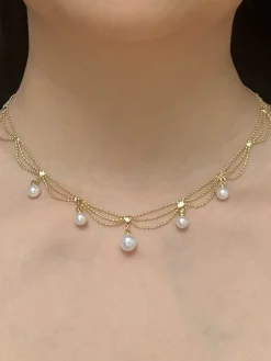 Princess Pearl Curtain Necklace