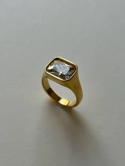 Rectangular Gemstone Ring - Clear