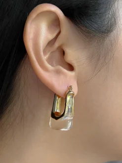 Rectangular Hoops - Clear