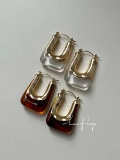Rectangular Hoops - Clear