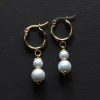 Regal Pearl Hoops - Pearl White