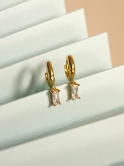 REVERIE Huggies - Clear *18K Gold-plated