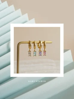 REVERIE Huggies - Clear *18K Gold-plated