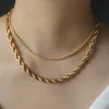 Rope Necklace - Chunky *18K Gold-plated Stainless Steel