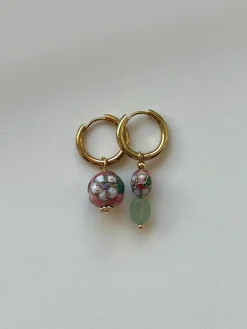 Rosie & Jade Cloisonne Mismatched Hoops