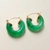 Round Resin Hoops - Jade Green