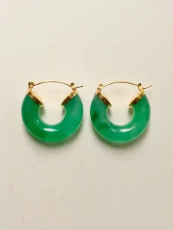 Round Resin Hoops - Jade Green