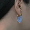 Sculptural Hoops - Cornflower Blue