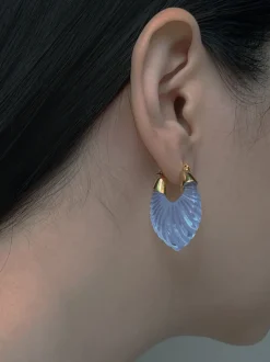 Sculptural Hoops - Cornflower Blue