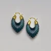 Sculptural Hoops - Dark Blue