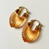 Sculptural Hoops - Orange
