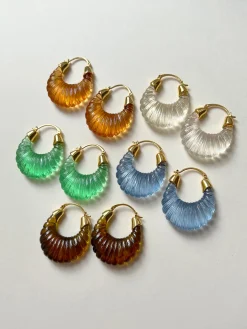 Sculptural Hoops Maxi - Dark Brown