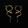 Serpent Snare Earrings - Gold