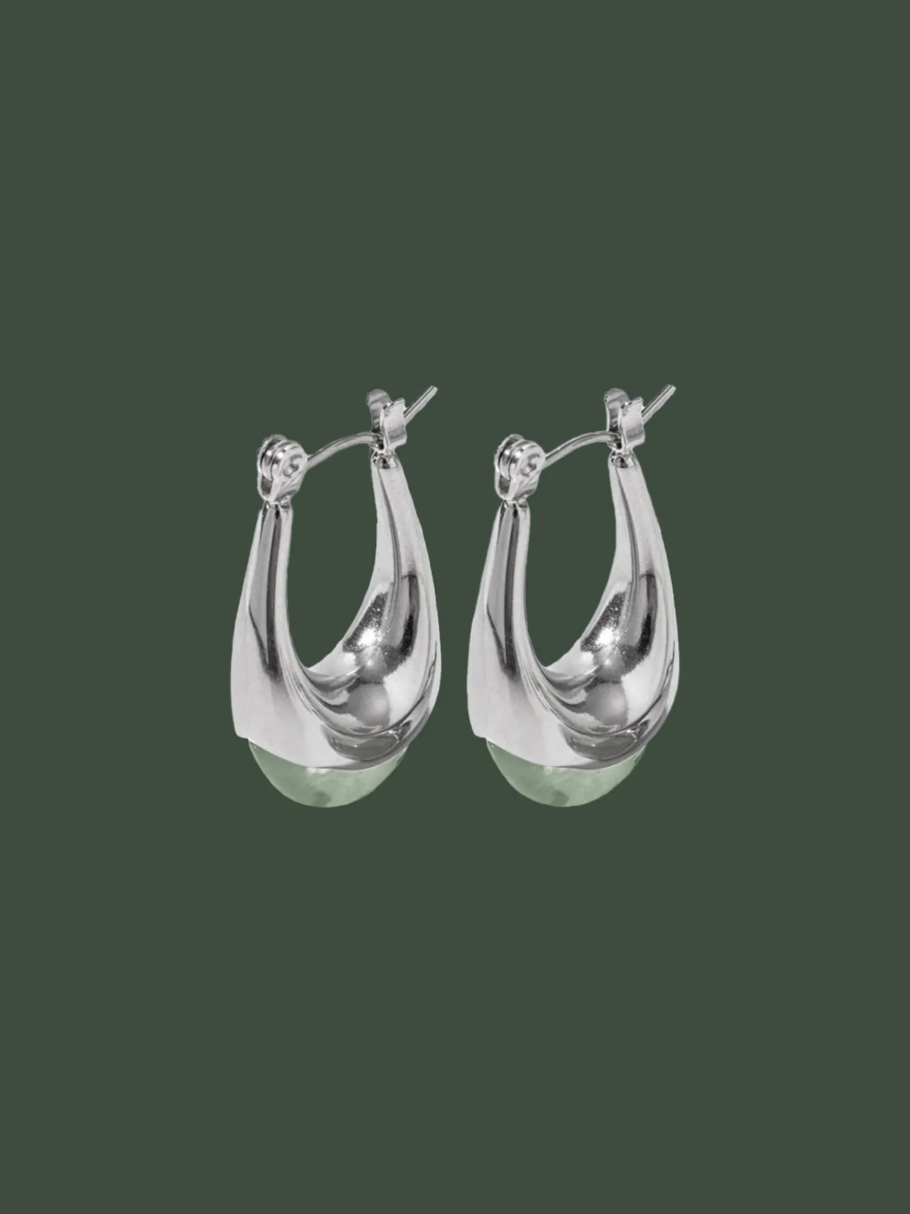 Silver Lucite Hoops - Elixir