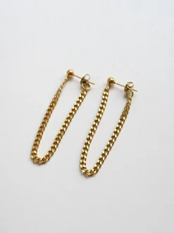 Sleek Gold Chain Earrings